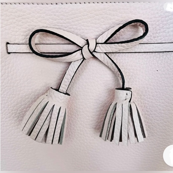 Kate Spade Tote ♠️ Hayes Medium Pebbled Leather with Zipper Top in Pink Chalk - Picture 4 of 7